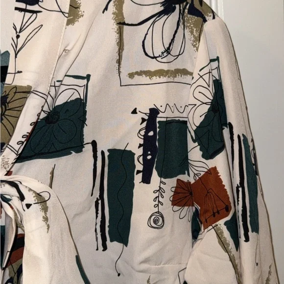 SHEIN Abstract Print Blouse - Multicolor - Picture 4 of 7